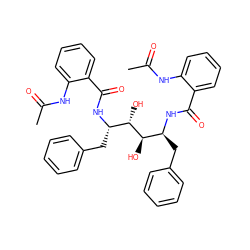 CC(=O)Nc1ccccc1C(=O)N[C@@H](Cc1ccccc1)[C@H](O)[C@H](O)[C@H](Cc1ccccc1)NC(=O)c1ccccc1NC(C)=O ZINC000026572175