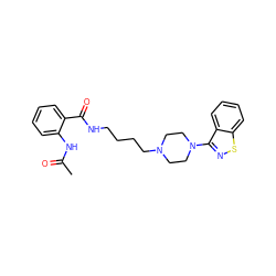 CC(=O)Nc1ccccc1C(=O)NCCCCN1CCN(c2nsc3ccccc23)CC1 ZINC000013747147