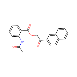 CC(=O)Nc1ccccc1C(=O)OCC(=O)c1ccc2ccccc2c1 ZINC000000482402