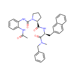 CC(=O)Nc1ccccc1NC(=O)N1CCC[C@H]1C(=O)N[C@@H](Cc1ccc2ccccc2c1)C(=O)N(C)Cc1ccccc1 ZINC000026943218