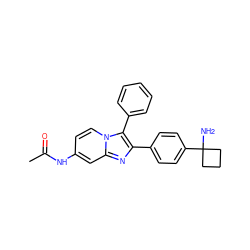 CC(=O)Nc1ccn2c(-c3ccccc3)c(-c3ccc(C4(N)CCC4)cc3)nc2c1 ZINC000113658540