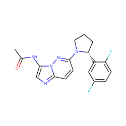 CC(=O)Nc1cnc2ccc(N3CCC[C@@H]3c3cc(F)ccc3F)nn12 ZINC000113822307