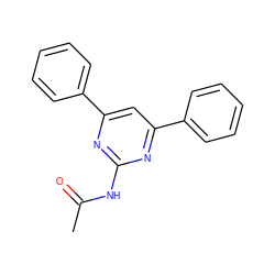 CC(=O)Nc1nc(-c2ccccc2)cc(-c2ccccc2)n1 ZINC000013586468