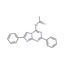 CC(=O)Nc1nc(-c2ccccc2)nc2nc(-c3ccccc3)cn12 ZINC000013492010