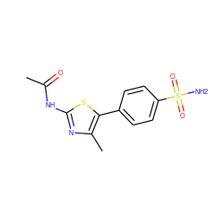 CC(=O)Nc1nc(C)c(-c2ccc(S(N)(=O)=O)cc2)s1 ZINC000084672400