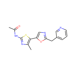 CC(=O)Nc1nc(C)c(-c2cnc(Cc3cccnc3)o2)s1 ZINC000095562630