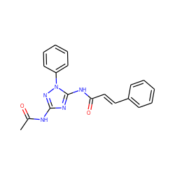 CC(=O)Nc1nc(NC(=O)/C=C/c2ccccc2)n(-c2ccccc2)n1 ZINC000000310731