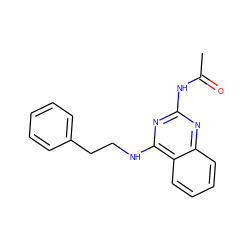 CC(=O)Nc1nc(NCCc2ccccc2)c2ccccc2n1 ZINC001772637088