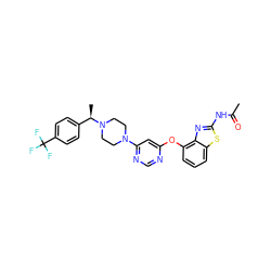 CC(=O)Nc1nc2c(Oc3cc(N4CCN([C@H](C)c5ccc(C(F)(F)F)cc5)CC4)ncn3)cccc2s1 ZINC000028702015