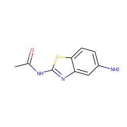 CC(=O)Nc1nc2cc(N)ccc2s1 ZINC000000321740