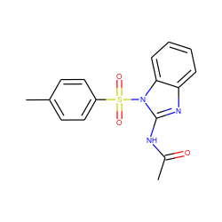 CC(=O)Nc1nc2ccccc2n1S(=O)(=O)c1ccc(C)cc1 ZINC000066148954