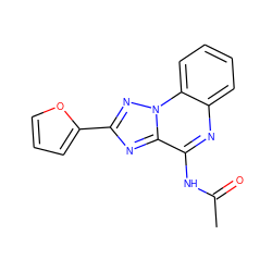 CC(=O)Nc1nc2ccccc2n2nc(-c3ccco3)nc12 ZINC000029123975