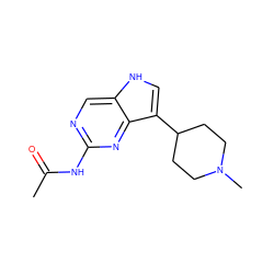 CC(=O)Nc1ncc2[nH]cc(C3CCN(C)CC3)c2n1 ZINC000013523616