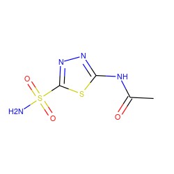 CC(=O)Nc1nnc(S(N)(=O)=O)s1 ZINC000003813042