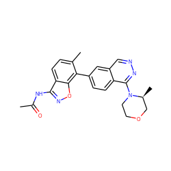 CC(=O)Nc1noc2c(-c3ccc4c(N5CCOC[C@@H]5C)nncc4c3)c(C)ccc12 ZINC000040954919