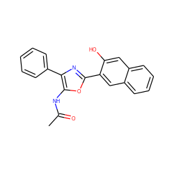 CC(=O)Nc1oc(-c2cc3ccccc3cc2O)nc1-c1ccccc1 ZINC000000024456