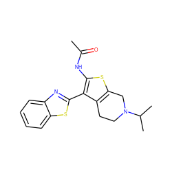 CC(=O)Nc1sc2c(c1-c1nc3ccccc3s1)CCN(C(C)C)C2 ZINC000013878730