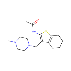 CC(=O)Nc1sc2c(c1CN1CCN(C)CC1)CCCC2 ZINC000020218699