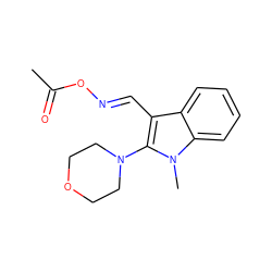 CC(=O)O/N=C/c1c(N2CCOCC2)n(C)c2ccccc12 ZINC000004052056