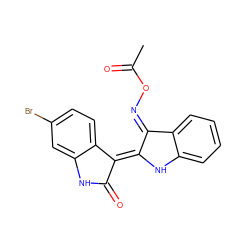 CC(=O)O/N=C1C(=C2/C(=O)Nc3cc(Br)ccc32)/Nc2ccccc2/1 ZINC000100002087