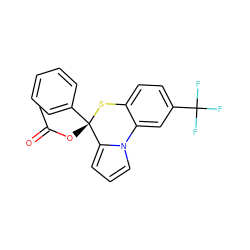 CC(=O)O[C@@]1(c2ccccc2)Sc2ccc(C(F)(F)F)cc2-n2cccc21 ZINC000013651982