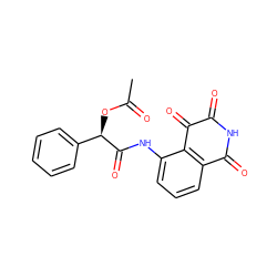 CC(=O)O[C@@H](C(=O)Nc1cccc2c1C(=O)C(=O)NC2=O)c1ccccc1 ZINC000013683215