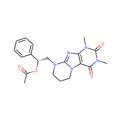 CC(=O)O[C@@H](CN1CCCn2c1nc1c2c(=O)n(C)c(=O)n1C)c1ccccc1 ZINC000028872401