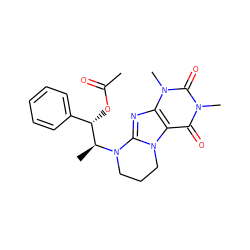 CC(=O)O[C@@H](c1ccccc1)[C@H](C)N1CCCn2c1nc1c2c(=O)n(C)c(=O)n1C ZINC000028872385