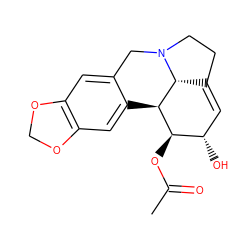 CC(=O)O[C@@H]1[C@@H](O)C=C2CCN3Cc4cc5c(cc4[C@H]1[C@@H]23)OCO5 ZINC000053021570