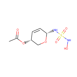 CC(=O)O[C@@H]1C=C[C@H](NS(=O)(=O)NO)OC1 ZINC000299834490