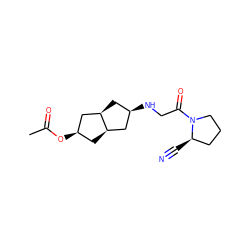 CC(=O)O[C@@H]1C[C@@H]2C[C@H](NCC(=O)N3CCC[C@H]3C#N)C[C@@H]2C1 ZINC000101349658