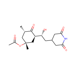 CC(=O)O[C@]1(C)C[C@H](C)C(=O)[C@@H]([C@H](O)CC2CC(=O)NC(=O)C2)C1 ZINC000004769423