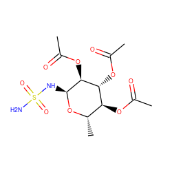 CC(=O)O[C@H]1[C@H](C)O[C@@H](NS(N)(=O)=O)[C@@H](OC(C)=O)[C@@H]1OC(C)=O ZINC000095590676
