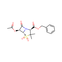 CC(=O)O[C@H]1C(=O)N2[C@@H](C(=O)OCc3ccccc3)C(C)(C)S(=O)(=O)[C@H]12 ZINC000026390711