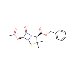 CC(=O)O[C@H]1C(=O)N2[C@@H](C(=O)OCc3ccccc3)C(C)(C)S[C@H]12 ZINC000005434269