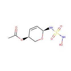 CC(=O)O[C@H]1C=C[C@@H](NS(=O)(=O)NO)OC1 ZINC000299834487