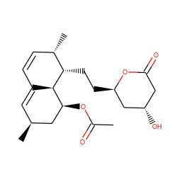 CC(=O)O[C@H]1C[C@@H](C)C=C2C=C[C@H](C)[C@H](CC[C@@H]3C[C@@H](O)CC(=O)O3)[C@H]21 ZINC000013823442