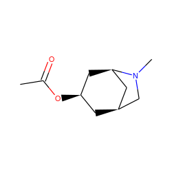 CC(=O)O[C@H]1C[C@@H]2C[C@H](C1)CN2C ZINC000013446483