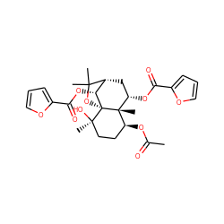 CC(=O)O[C@H]1CC[C@@](C)(O)[C@]23OC(C)(C)[C@H](C[C@H](OC(=O)c4ccco4)[C@]12C)[C@H]3OC(=O)c1ccco1 ZINC000028714454