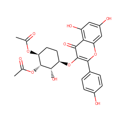 CC(=O)O[C@H]1CC[C@@H](Oc2c(-c3ccc(O)cc3)oc3cc(O)cc(O)c3c2=O)[C@H](O)[C@@H]1OC(C)=O ZINC000299837498