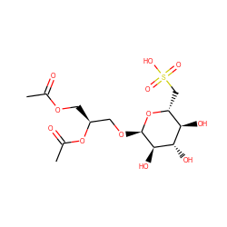 CC(=O)OC[C@@H](CO[C@H]1O[C@H](CS(=O)(=O)O)[C@@H](O)[C@H](O)[C@H]1O)OC(C)=O ZINC000049793776
