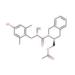 CC(=O)OC[C@@H]1Cc2ccccc2CN1C(=O)[C@@H](N)Cc1c(C)cc(O)cc1C ZINC000013863358