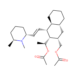 CC(=O)OC[C@H]1C[C@H]2CCCC[C@@H]2[C@@H](/C=C/[C@H]2CCC[C@H](C)N2C)[C@H]1[C@H](C)OC(C)=O ZINC000027728014