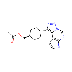 CC(=O)OC[C@H]1CC[C@H](c2nnn3cnc4[nH]ccc4c23)CC1 ZINC001772598179