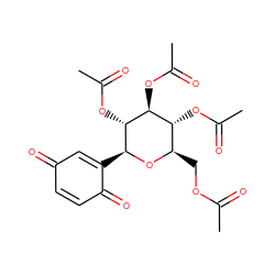 CC(=O)OC[C@H]1O[C@@H](C2=CC(=O)C=CC2=O)[C@H](OC(C)=O)[C@@H](OC(C)=O)[C@@H]1OC(C)=O ZINC000044360726