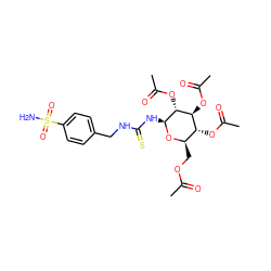 CC(=O)OC[C@H]1O[C@@H](NC(=S)NCc2ccc(S(N)(=O)=O)cc2)[C@H](OC(C)=O)[C@@H](OC(C)=O)[C@@H]1OC(C)=O ZINC000073295697