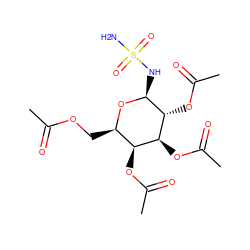 CC(=O)OC[C@H]1O[C@@H](NS(N)(=O)=O)[C@H](OC(C)=O)[C@@H](OC(C)=O)[C@H]1OC(C)=O ZINC000072142275