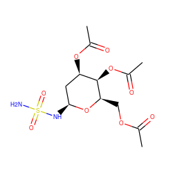 CC(=O)OC[C@H]1O[C@@H](NS(N)(=O)=O)C[C@@H](OC(C)=O)[C@H]1OC(C)=O ZINC000028826026