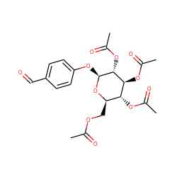 CC(=O)OC[C@H]1O[C@@H](Oc2ccc(C=O)cc2)[C@H](OC(C)=O)[C@@H](OC(C)=O)[C@@H]1OC(C)=O ZINC000034187326