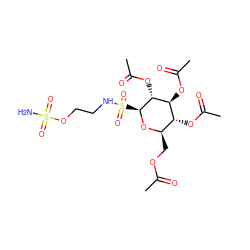 CC(=O)OC[C@H]1O[C@@H](S(=O)(=O)NCCOS(N)(=O)=O)[C@H](OC(C)=O)[C@@H](OC(C)=O)[C@@H]1OC(C)=O ZINC000299839341